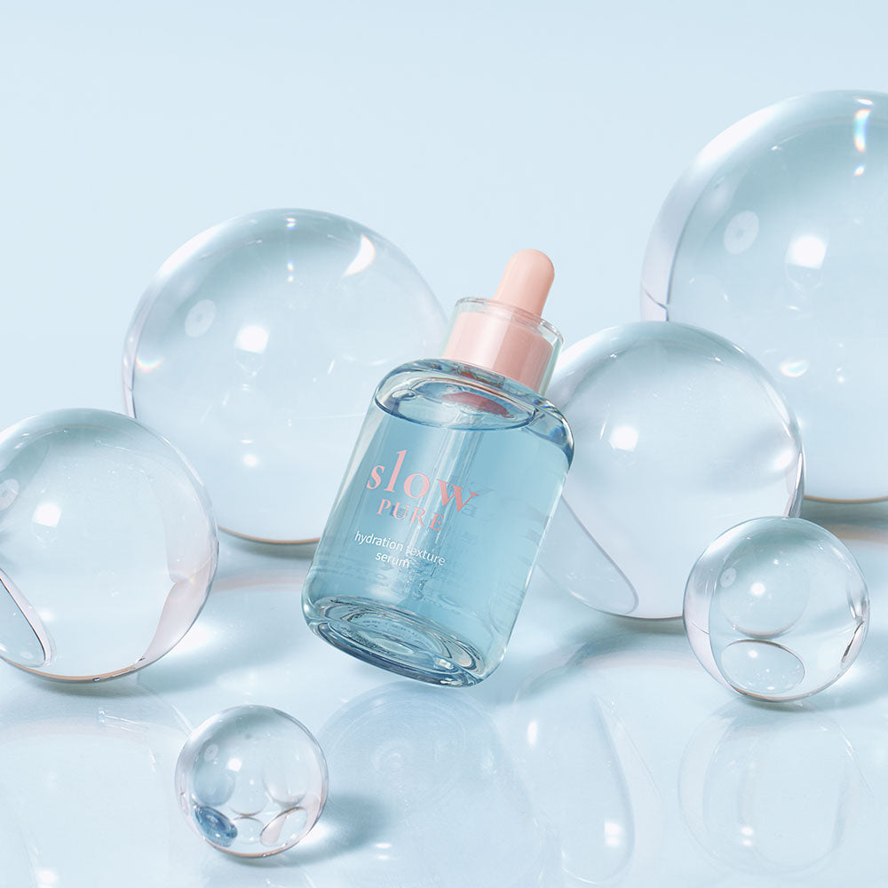 slowpure Korean skincare collection — gentle serums and sun fluids