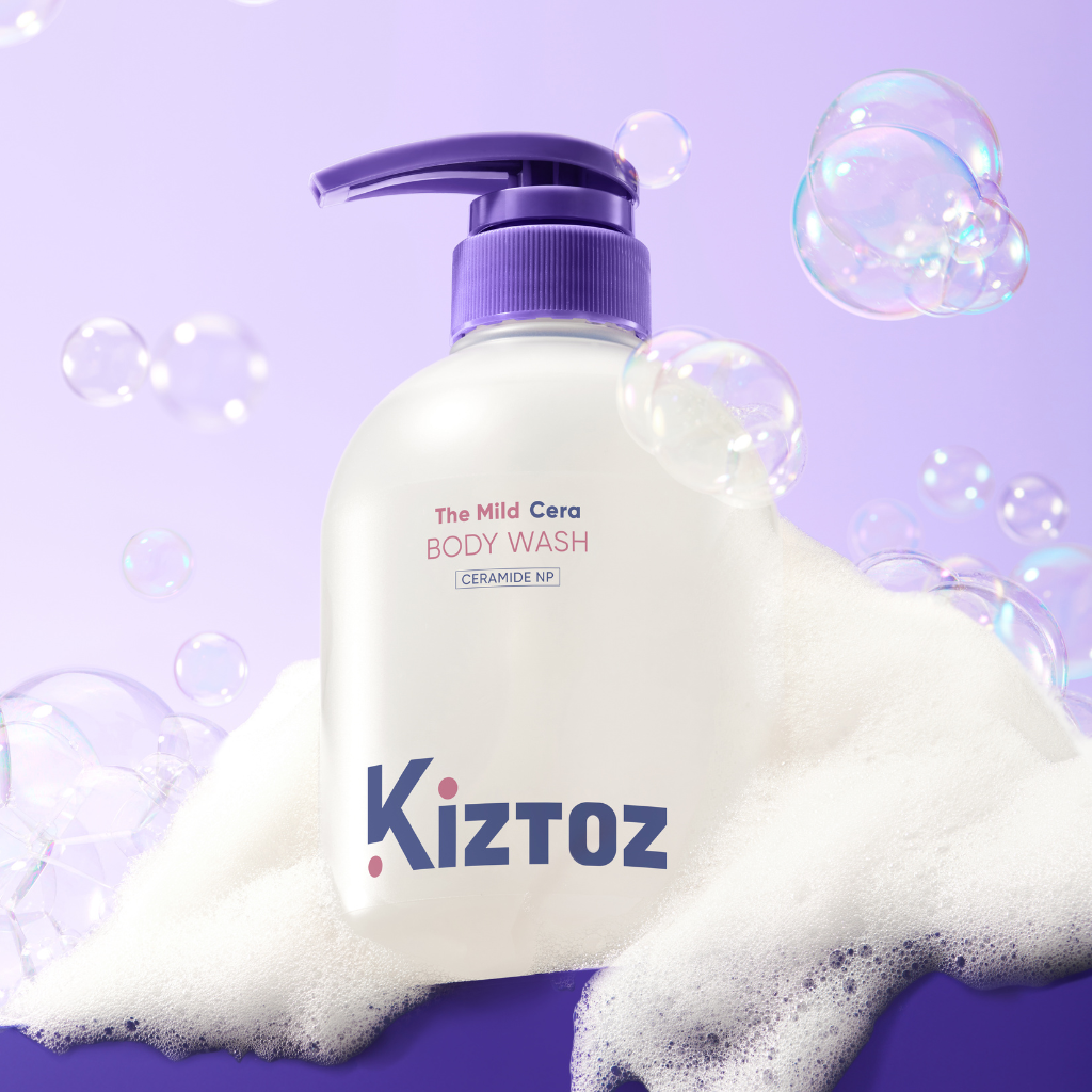 KIZTOZ Korean skincare collection — gentle sun and body care for kids