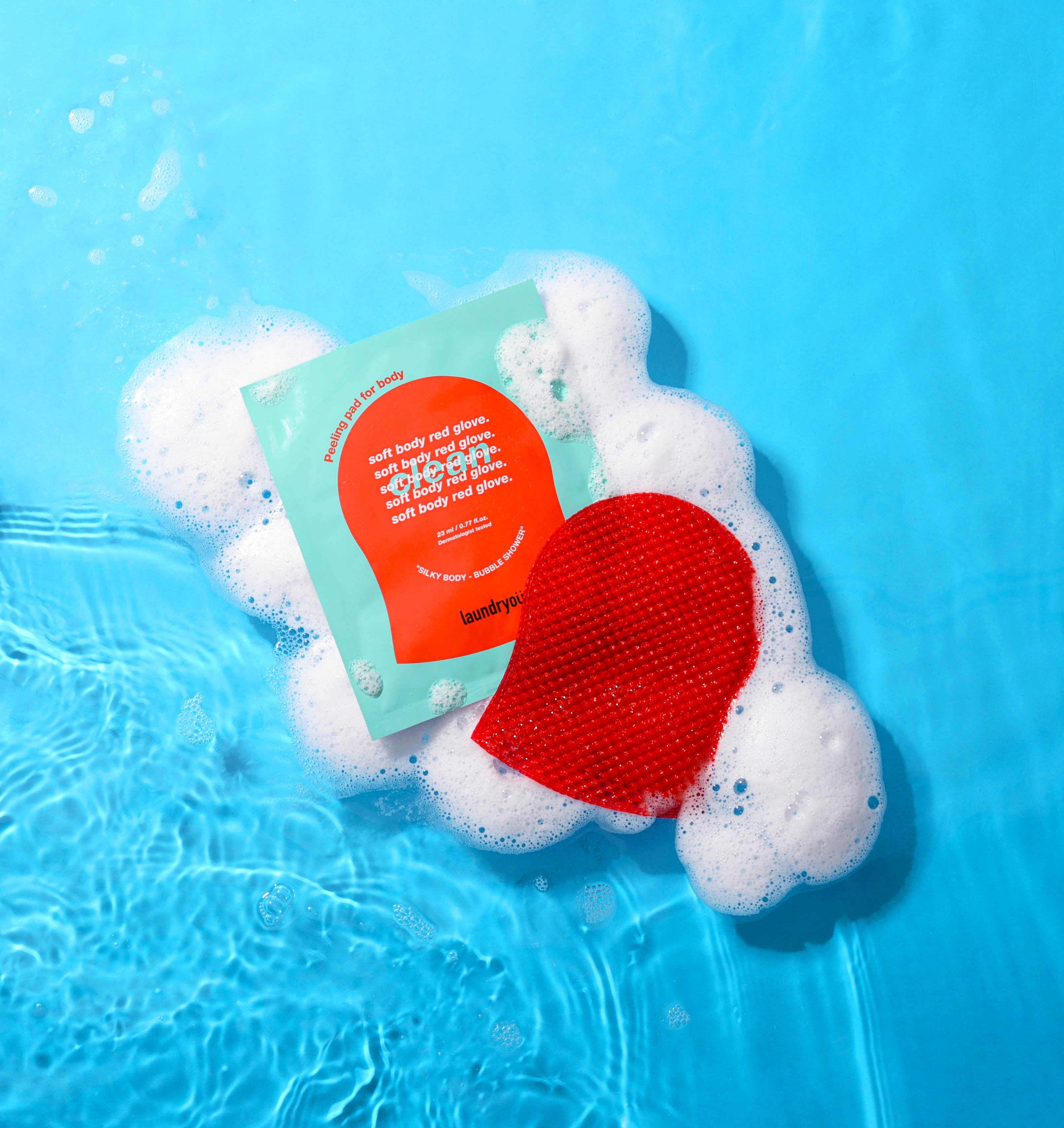 Korean body scrub collection — exfoliating body treatments and gloves