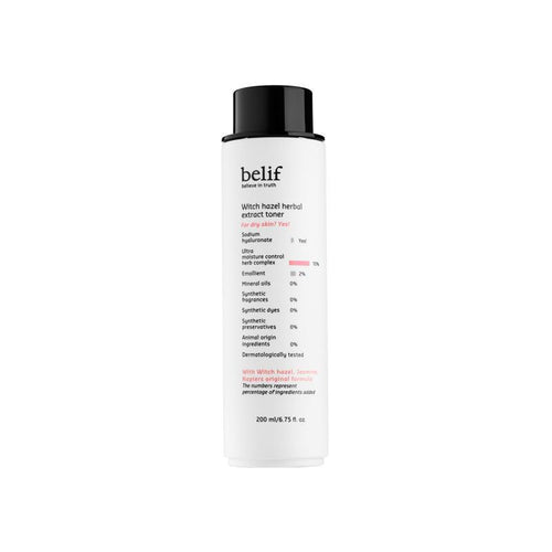 Belif Witch Hazel Herbal Extract Toner 200ml - side view