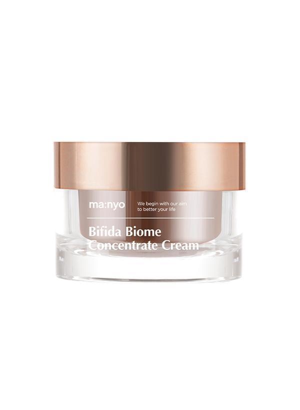 Manyo Bifida Biome Concentrate Cream, product packaging and full-size bottle