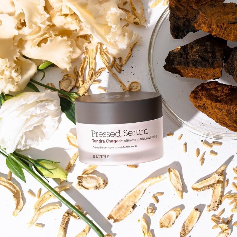 Blithe Pressed Serum Tundra Chaga, hero ingredients and skin benefits