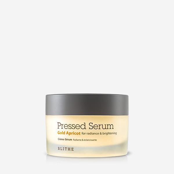 Blithe Pressed Serum Gold Apricot, product packaging and bottle