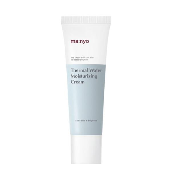 Manyo Thermal Water Moisturizing Cream, product packaging and full-size bottle