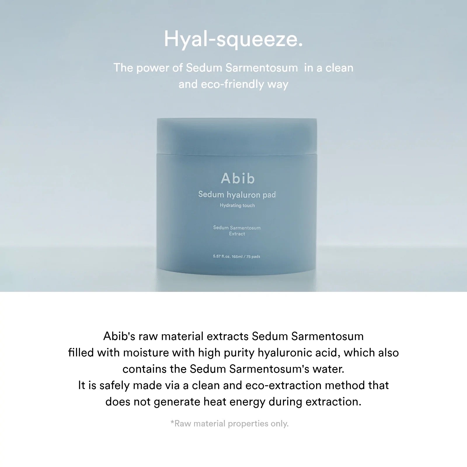 Abib Sedum hyaluron pad Hydrating touch 165ml