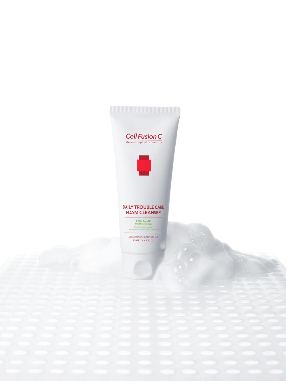 Cell Fusion C TRE.AC Daily Trouble Care Foam Cleanser - 130ml, application and routine step