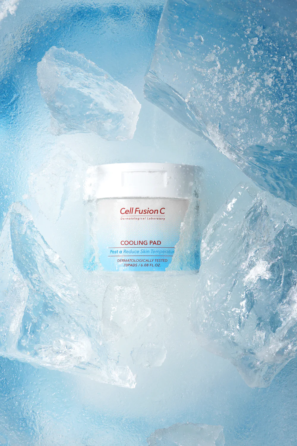 Cell Fusion C Post Alpha Cooling Pad - 70 Pads, application and routine step