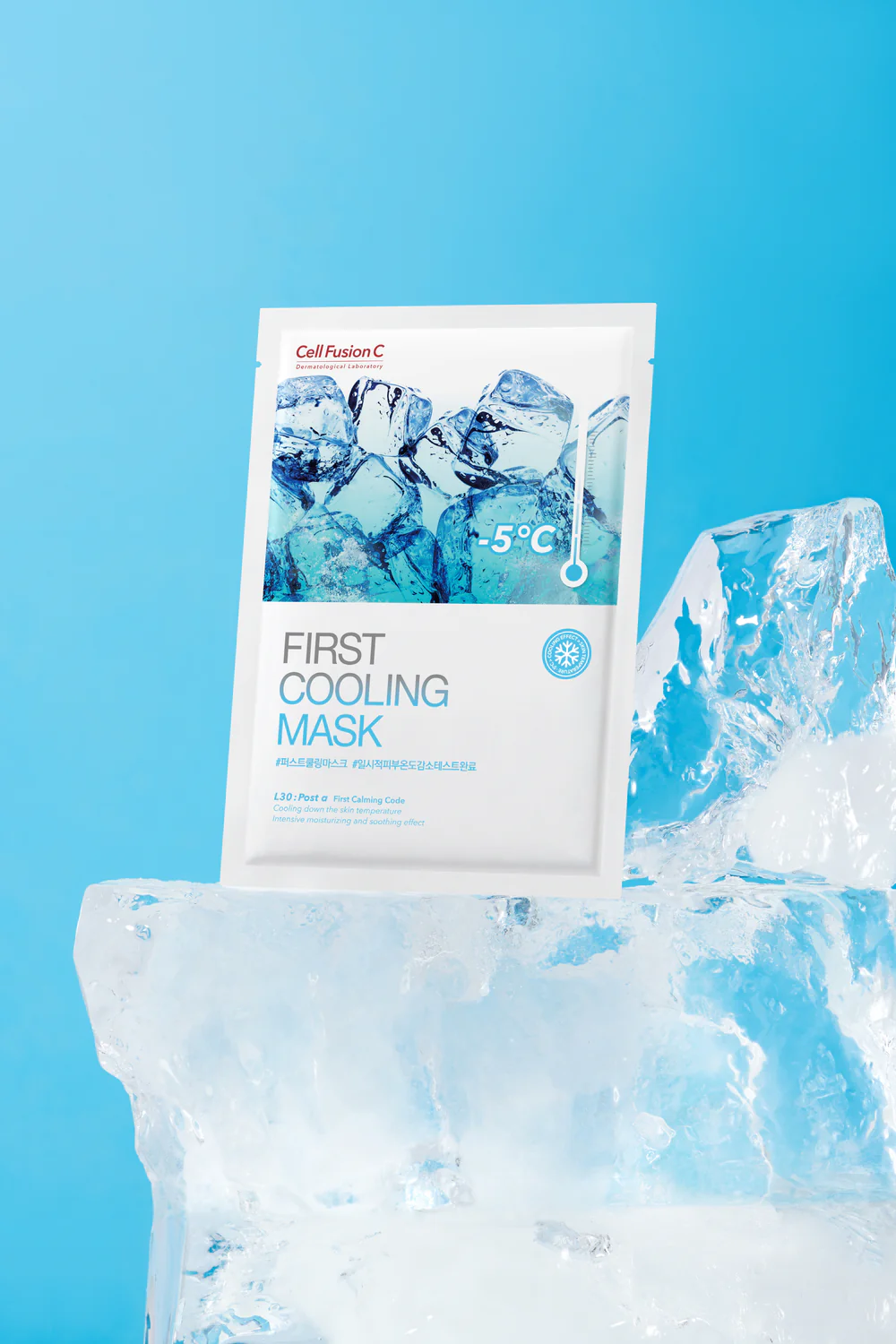 Cell Fusion C Post Alpha First Cooling Mask - 5 sheets, application and routine step