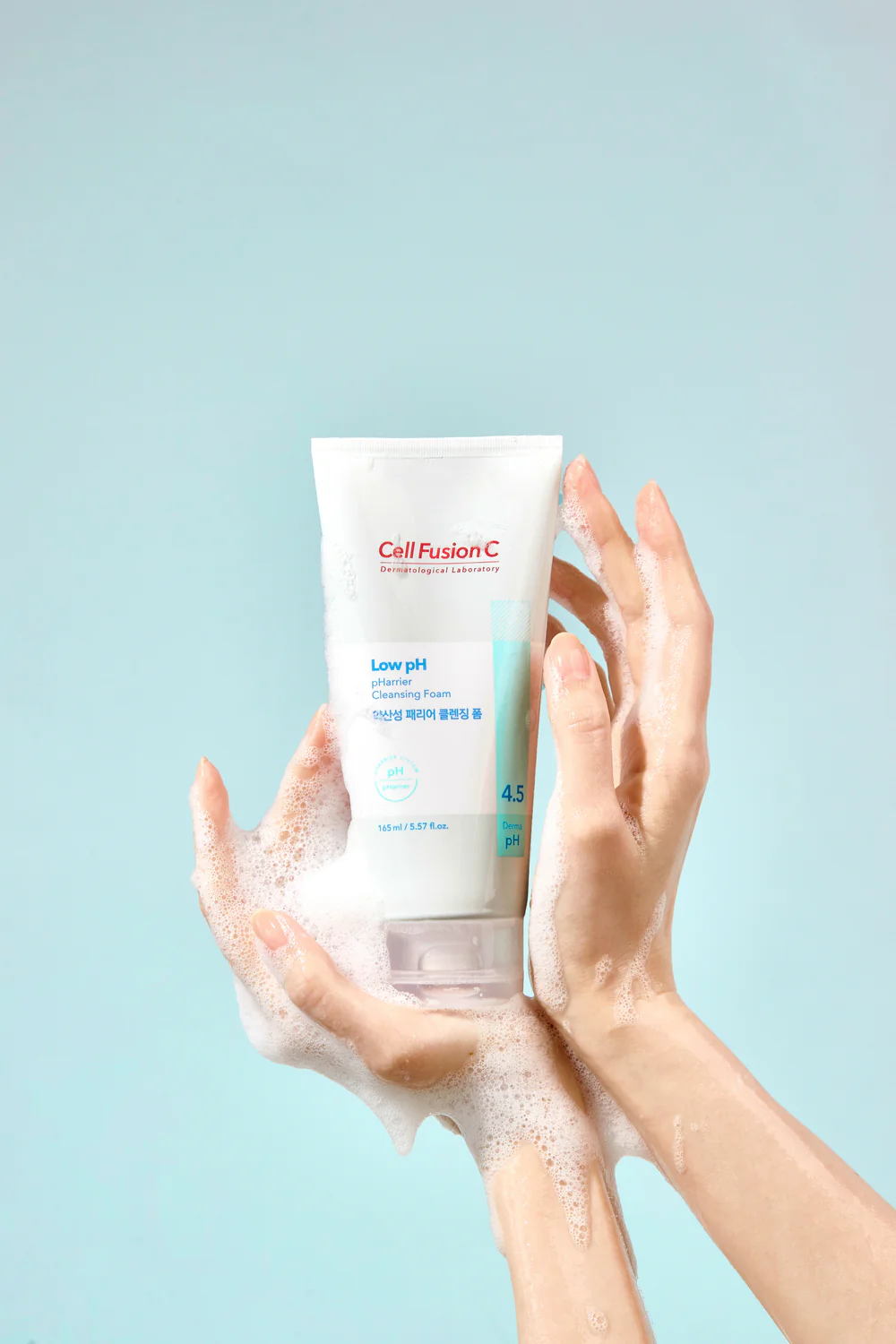Cell Fusion C Low ph pHarrier Cleansing Foam - 165ml, application and routine step