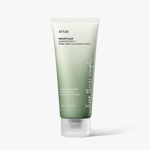 Anua Heartleaf Quercetinol Pore Deep Cleansing Foam 150ml - heartleaf powder cleanses deep in pores