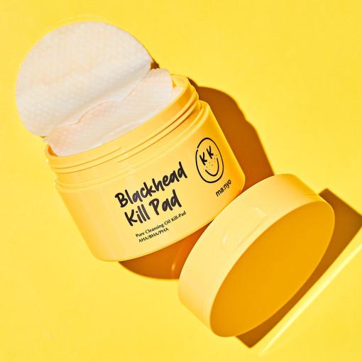 Manyo Blackhead Pure Cleansing Oil Kill Pad, formula texture and skin finish
