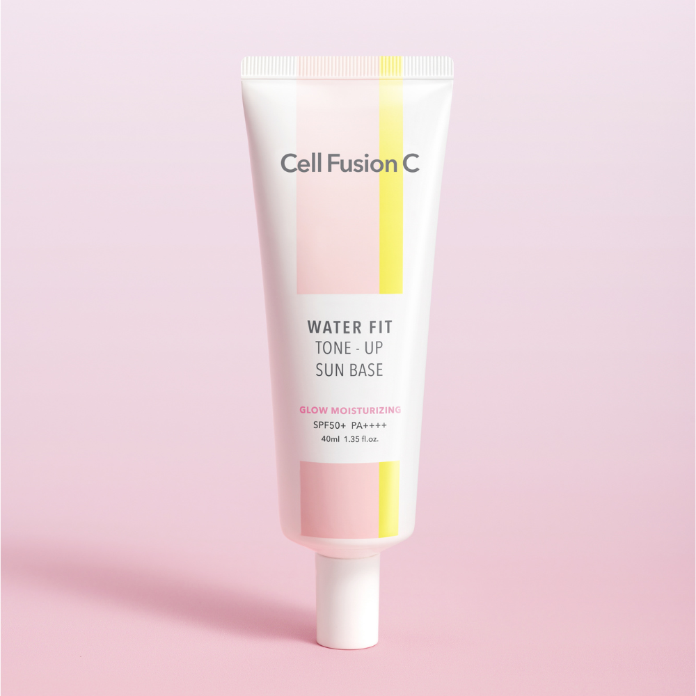 Cell Fusion C Water Fit Tone-Up Sun Base SPF 50+/ PA++++ 40ml, application and routine step
