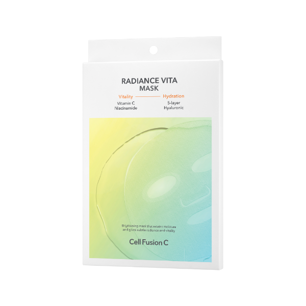 Cell Fusion C Radiance Vita Masks (5 sheets), product packaging and full size