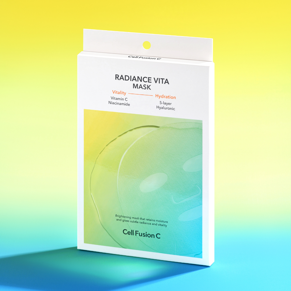 Cell Fusion C Radiance Vita Masks (5 sheets), application and routine step