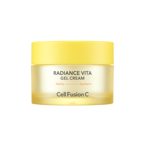 Cell Fusion C  Radiance Vita Gel Cream 55ml, product packaging and full size