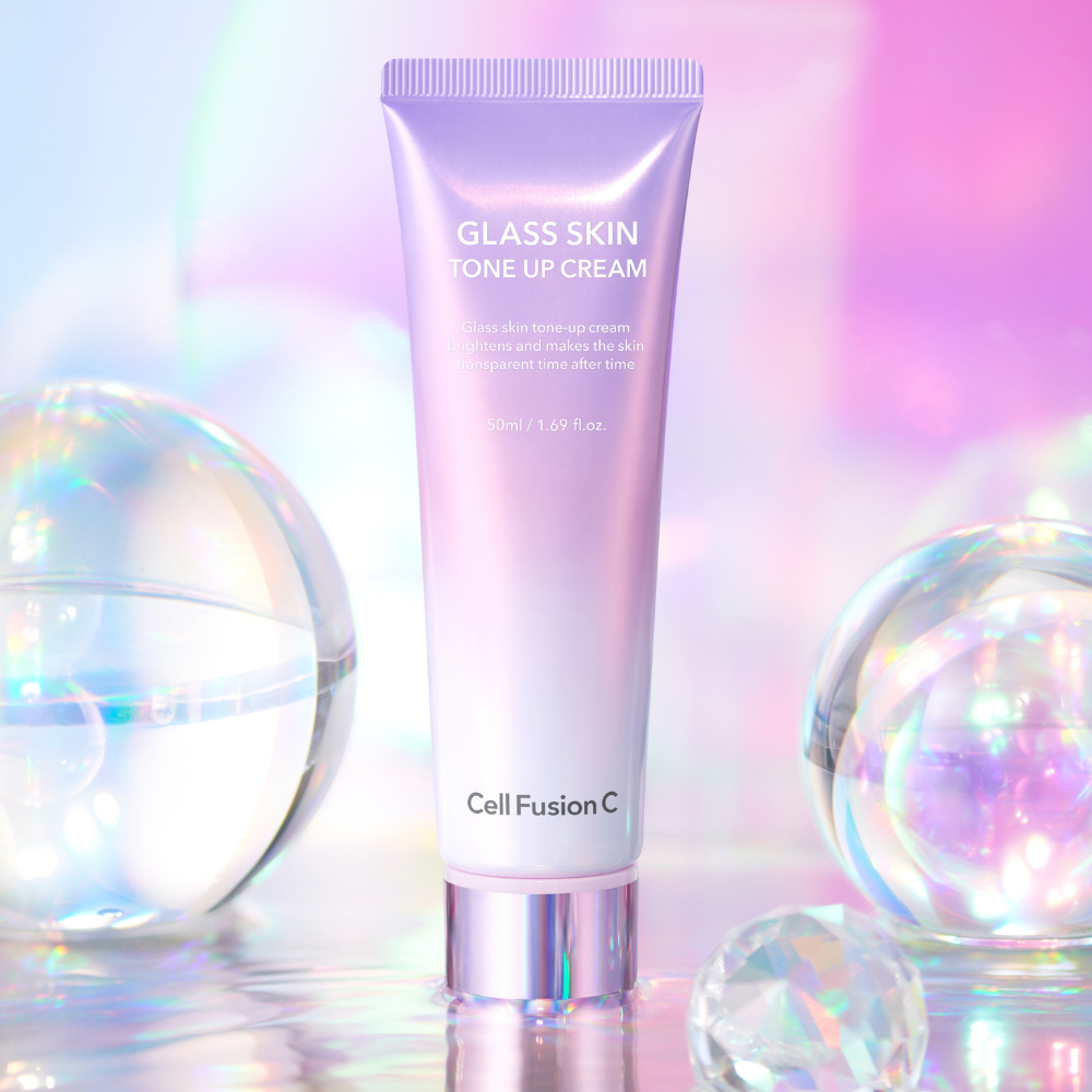 Cell Fusion C Glass Skin Tone Up Cream 50ml, application and routine step