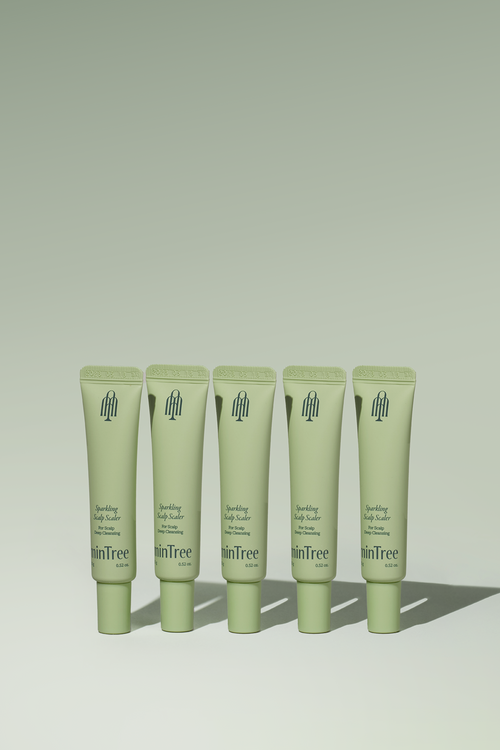 MinTree Sparkling Scalp Scaler x 5, scalp treatment featuring carbonated bubble exfoliation