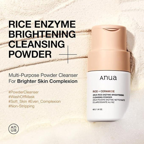 Anua Rice Enzyme Brightening Cleansing Powder - lathers with a few drops of water
