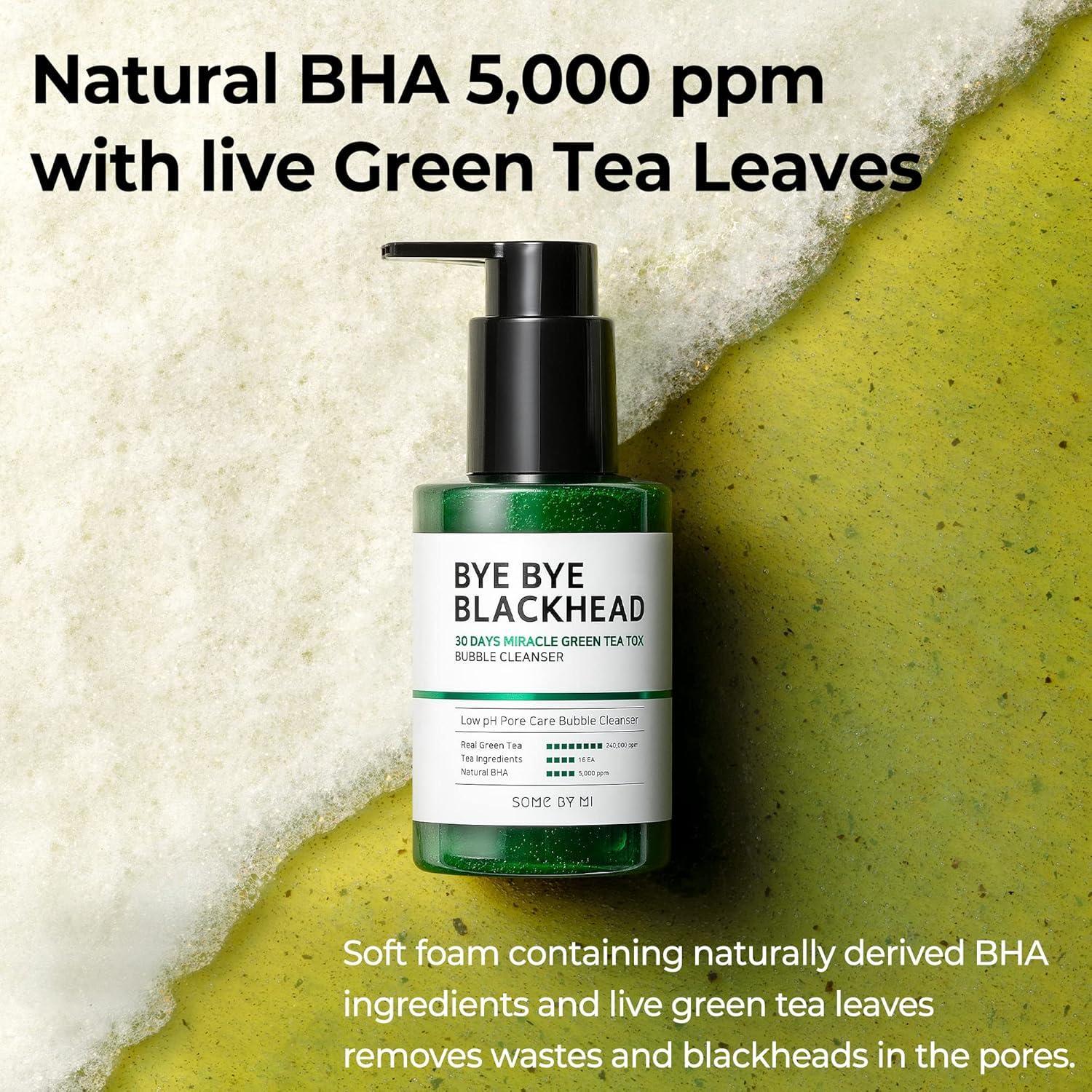 Some By MI BYE BYE BLACKHEAD 30 DAYS MIRACLE GREEN TEA TOX BUBBLE CLEANSER 120g