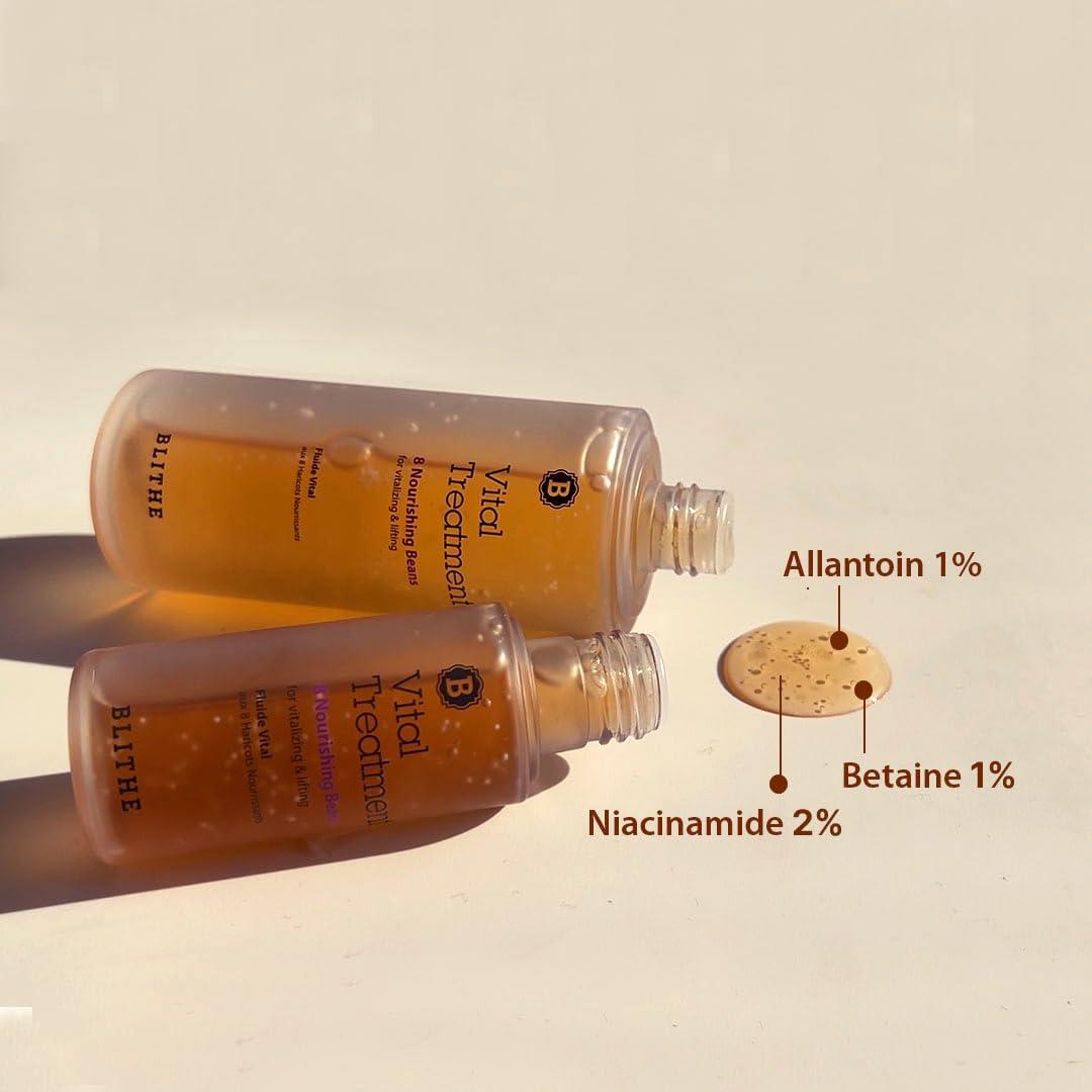 Blithe Vital Treatment 8 Nourishing Beans essence, skin finish and texture detail