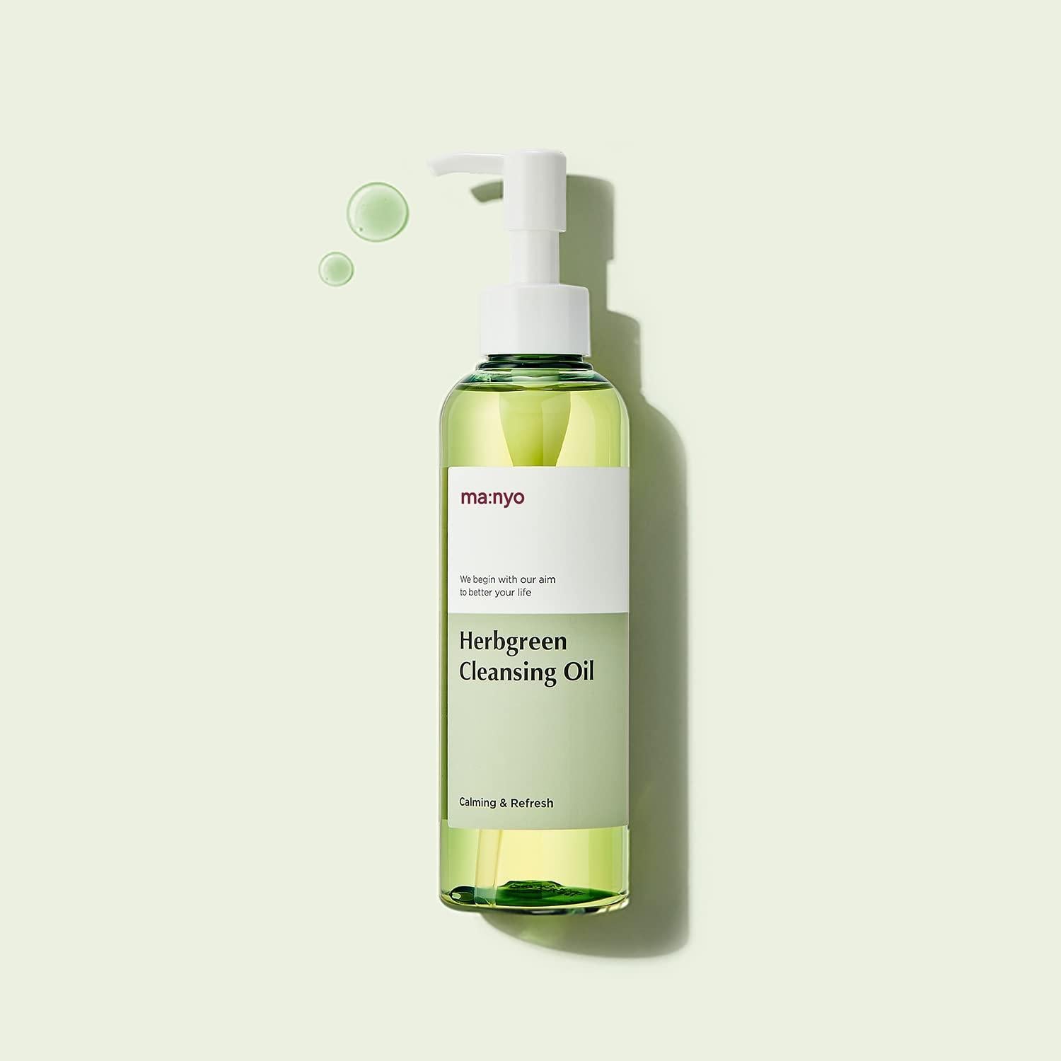Manyo Herb Green Cleansing Oil, product size and packaging detail