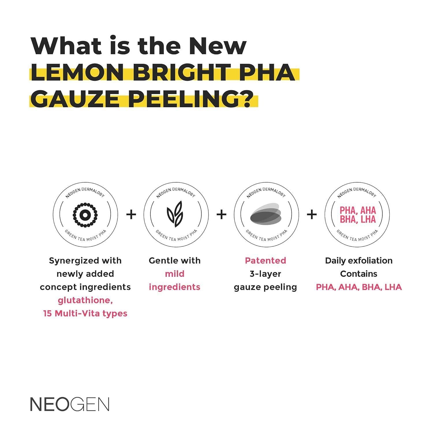 NEOGEN DERMALOGY LEMON BRIGHT PHA GAUZE PEELING 190ML