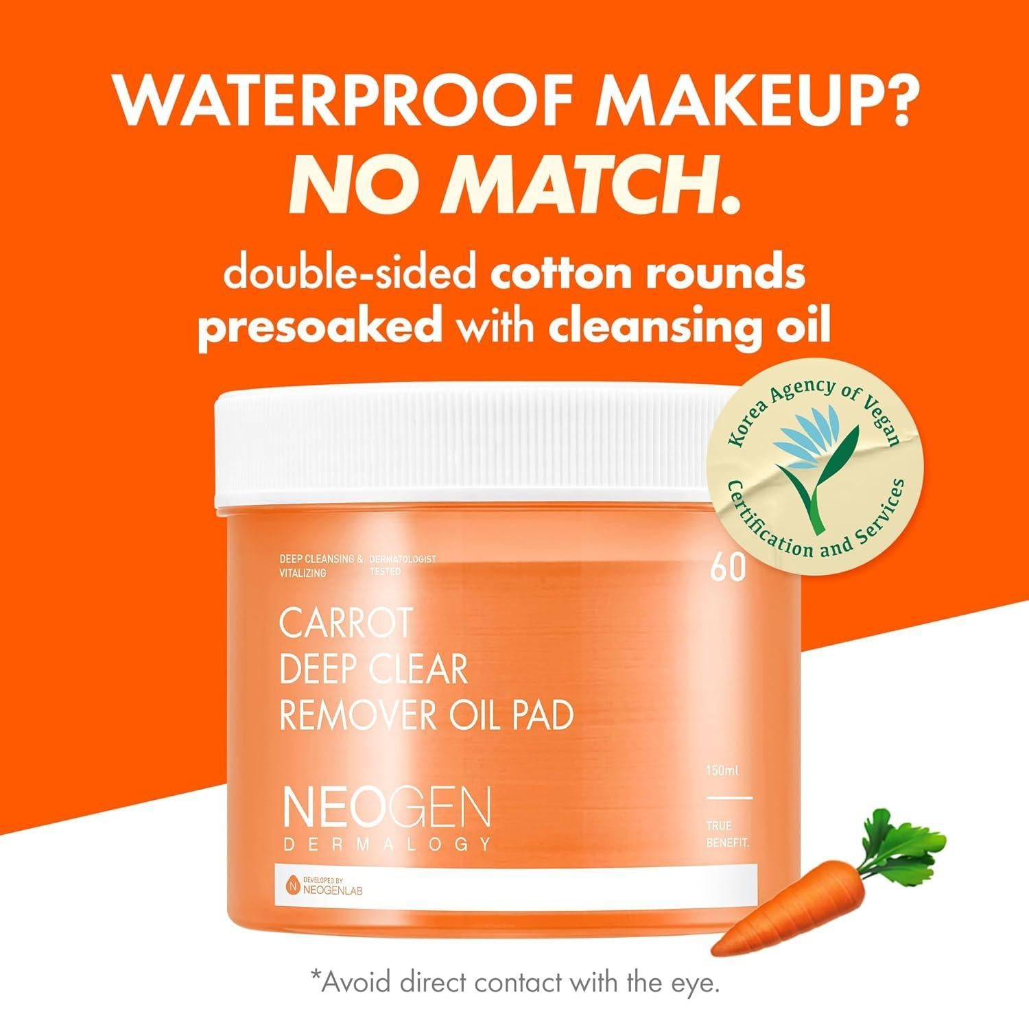 NEOGEN DERMALOGY CARROT DEEP CLEAR OIL PAD 150ML