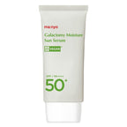 Manyo Galactomy Moisture Sun Serum SPF50+ PA++++, product packaging and full-size bottle