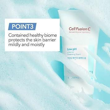 Cell Fusion C Low ph pHarrier Cleansing Foam - 165ml, packaging and formula information