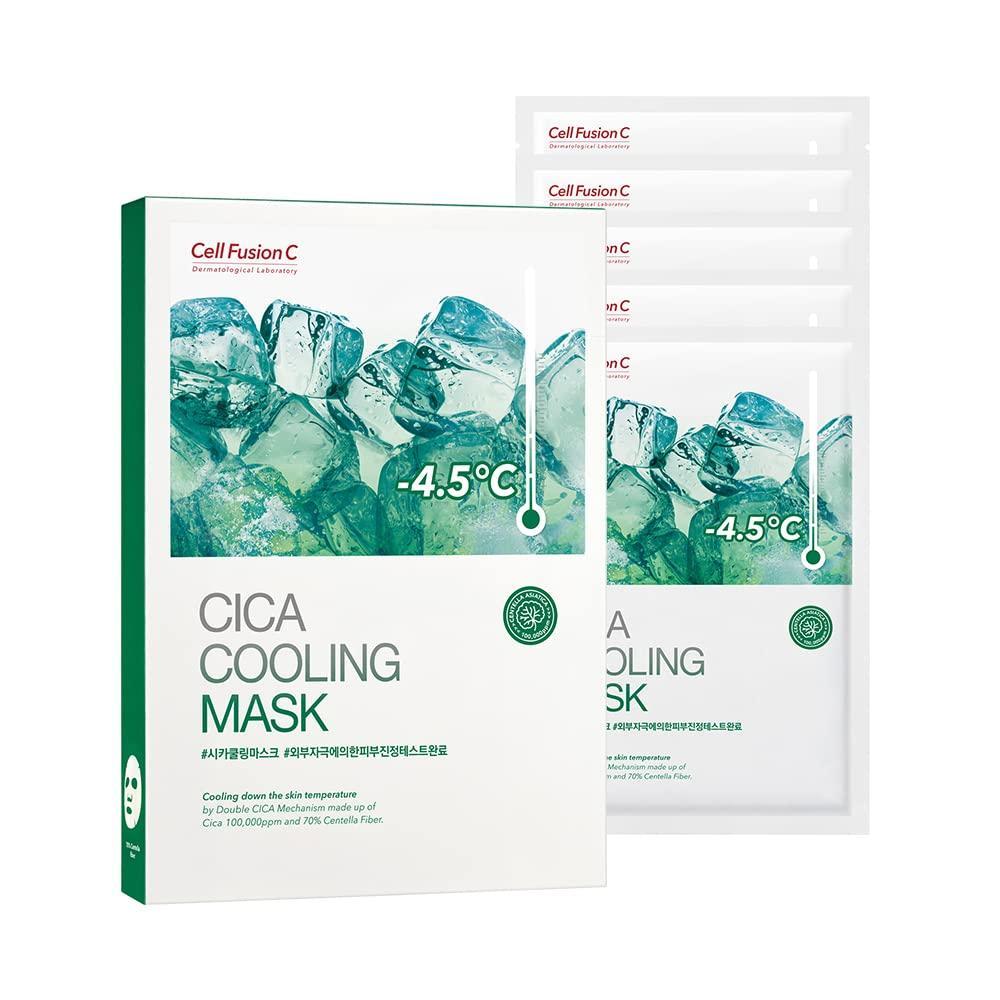 Cell Fusion C Cica Cooling Mask - 5 sheets, Korean skincare product detail