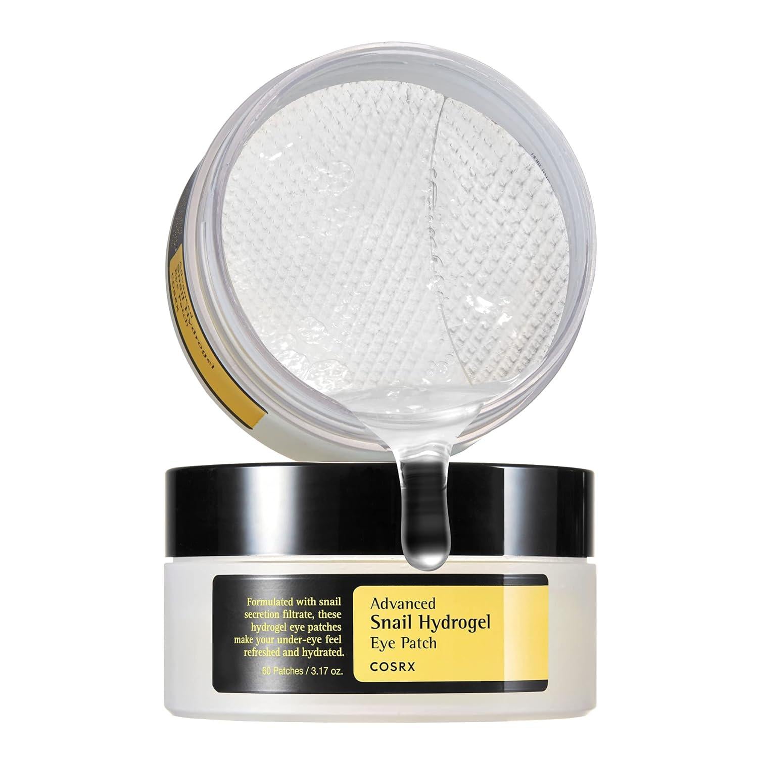 COSRX Advanced Snail Hydrogel Eye Patch - patch applied