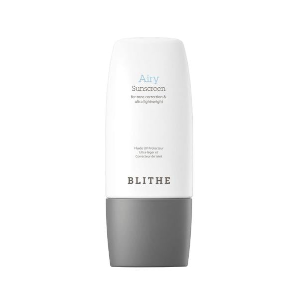 Blithe Airy Sunscreen SPF50+ PA++++, product packaging and bottle