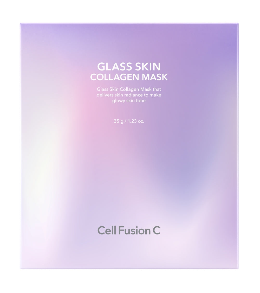 Cell Fusion C Glass Skin Collagen Mask 35g*5ea, hero ingredients and benefits