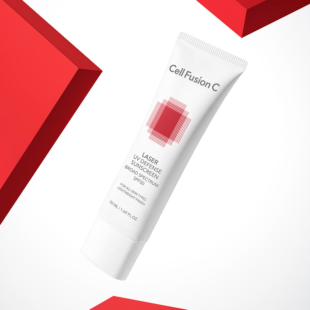 Cell Fusion C 1+1 Laser UV Defense Sunscreen OTC 50ml+50ml, formula texture and finish