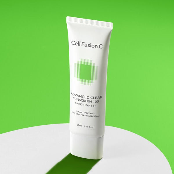 Cell Fusion C Advanced Clear Sunscreen 100 SPF50+/PA++++ 50ml, application and routine step