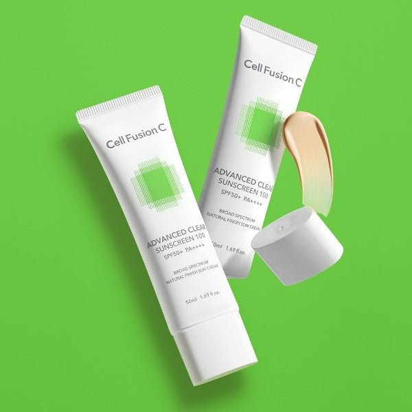 Cell Fusion C Advanced Clear Sunscreen 100 SPF50+/PA++++ 50ml, skin concern and formula features