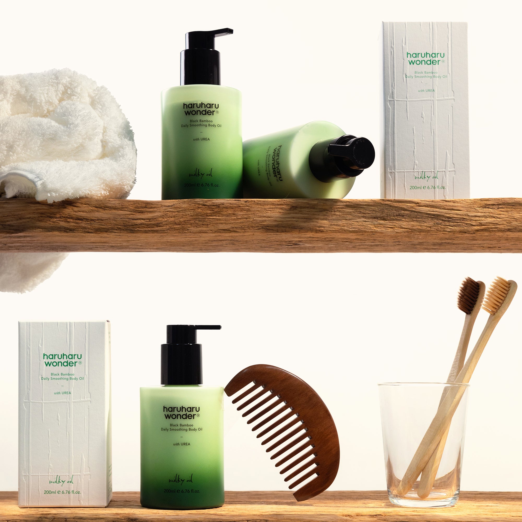 Haruharu Wonder Black Bamboo Daily Smoothing Body Oil 200ml