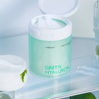 milktouch Hedera Helix Green Hyaluron 6 Sec Soothing Pad, toner pad featuring quick daily toning step