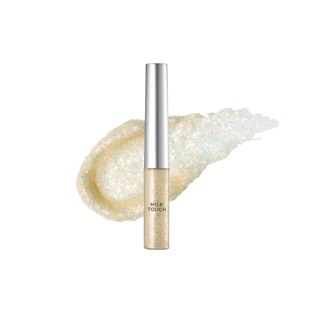 milktouch Fairy Jewel Eye Glitter • Aurora White Jewelry, eye glitter featuring transparent buildable glitter