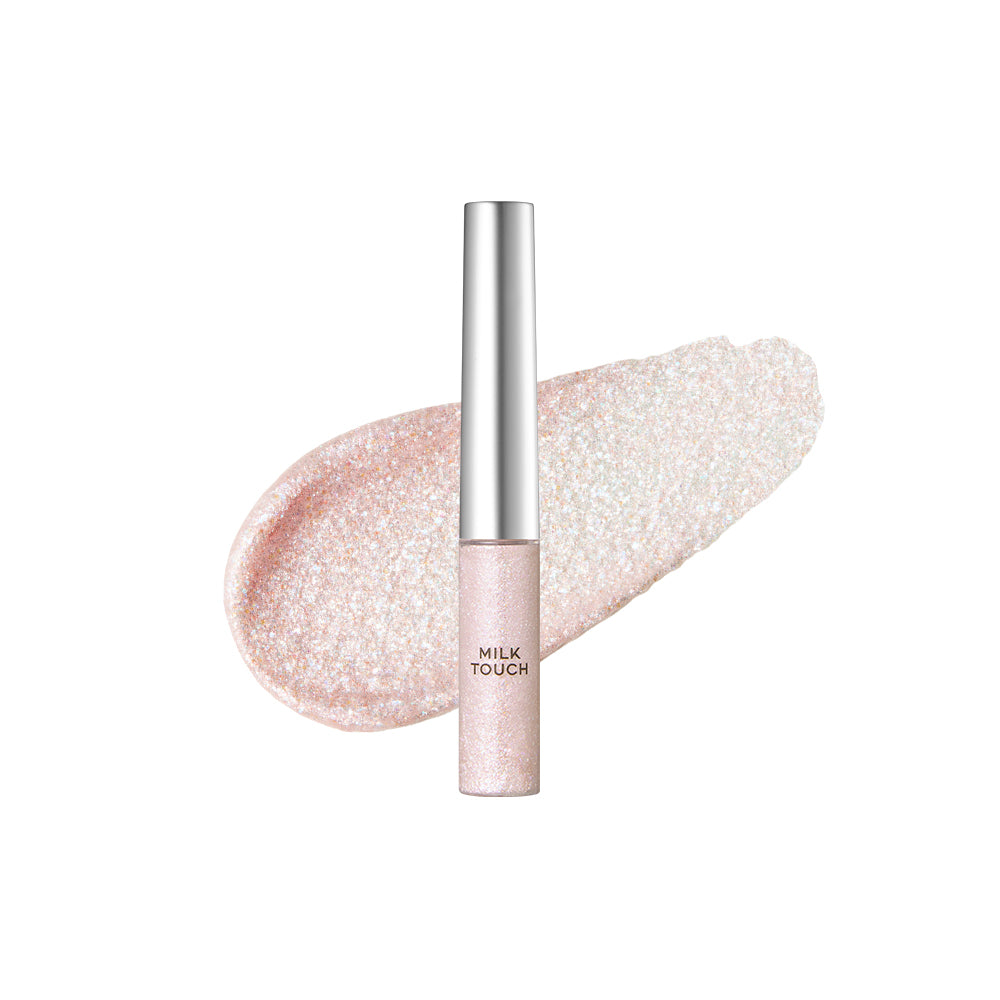milktouch Fairy Jewel Eye Glitter • Snow Prism Jewelry, eye glitter featuring transparent buildable glitter