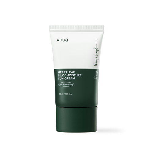 Anua Heartleaf Silky Moisture Sunscreen SPF50+ 50ml - side view