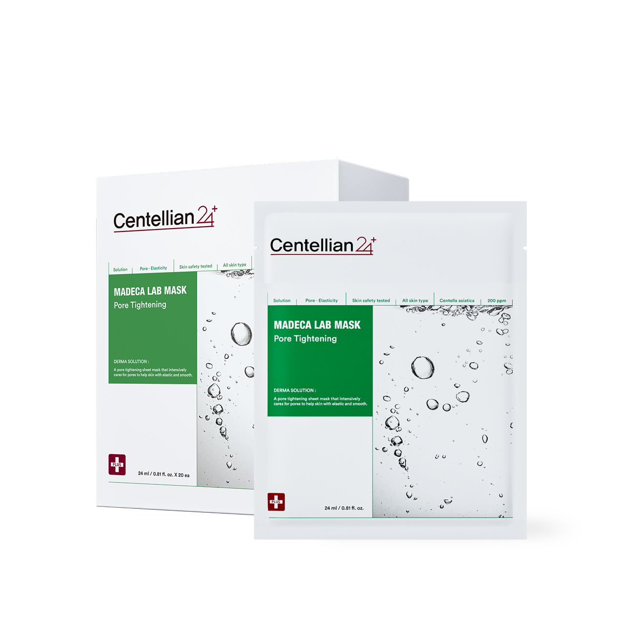 Centellian24 Madeca Lab Mask Pore Tightening 25ml x 20pcs - side view