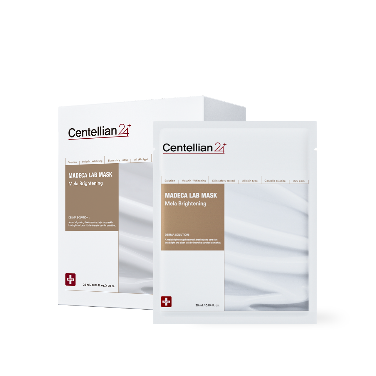Centellian24 Madeca Lab Mask Mela Brightening 25ml x 20pcs - side view
