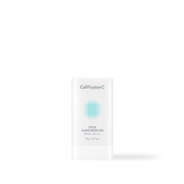 Cell Fusion C Stick Sun Screen 100 SPF50+/PA+++ 19g, product packaging and full size