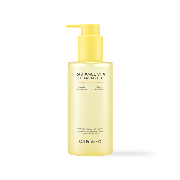 Cell Fusion C Radiance Vita Cleansing Gel 200ml, product packaging and full size