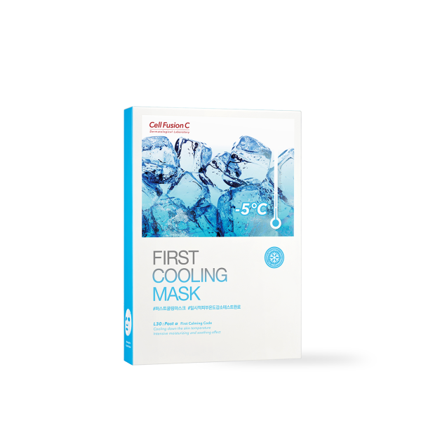 Cell Fusion C Post Alpha First Cooling Mask - 5 sheets, product packaging and full size