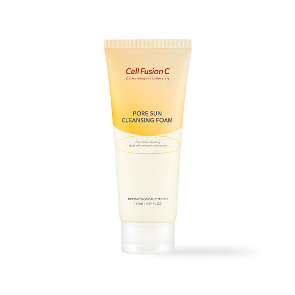 Cell Fusion C Pore Sun Cleansing Foam - 150ml, product packaging and full size