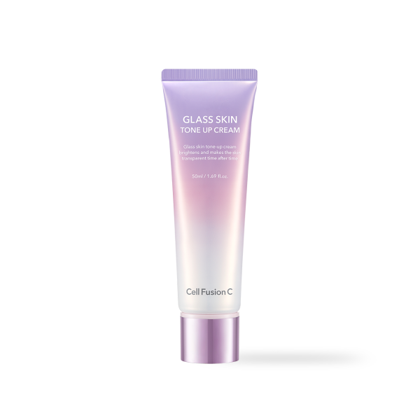 Cell Fusion C Glass Skin Tone Up Cream 50ml, product packaging and full size