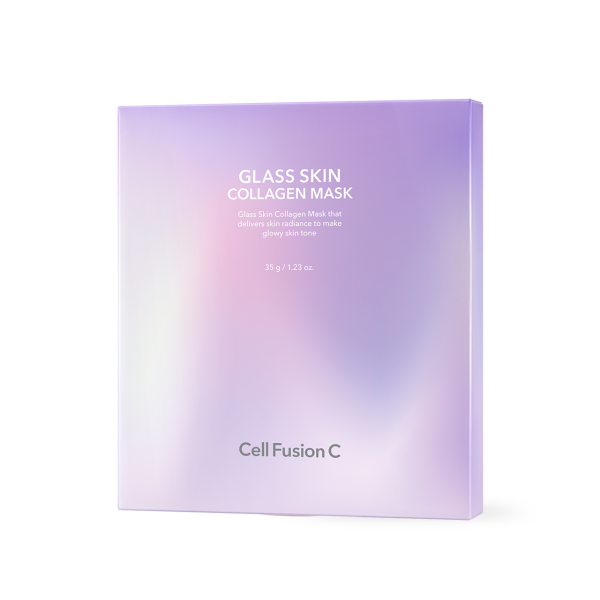 Cell Fusion C Glass Skin Collagen Mask 35g*5ea, product packaging and full size