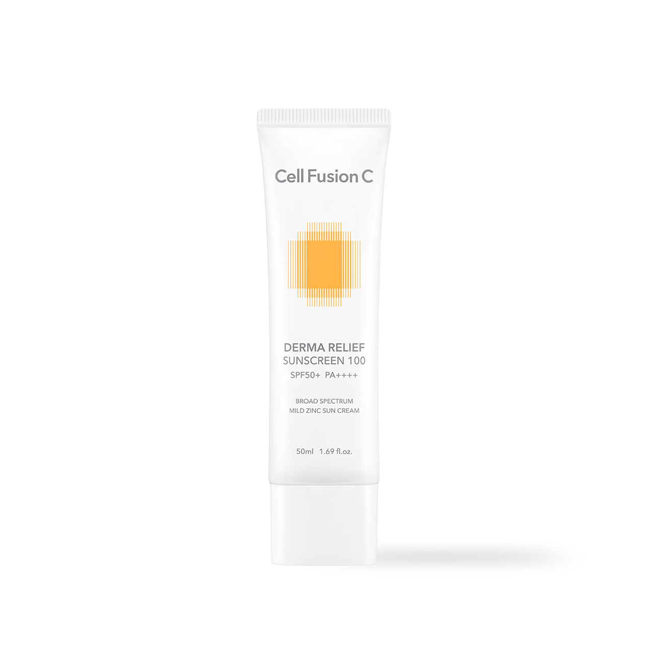 Cell Fusion C Derma Relief Sunscreen 100 SPF50+/PA++++ 50ml, formula texture and finish